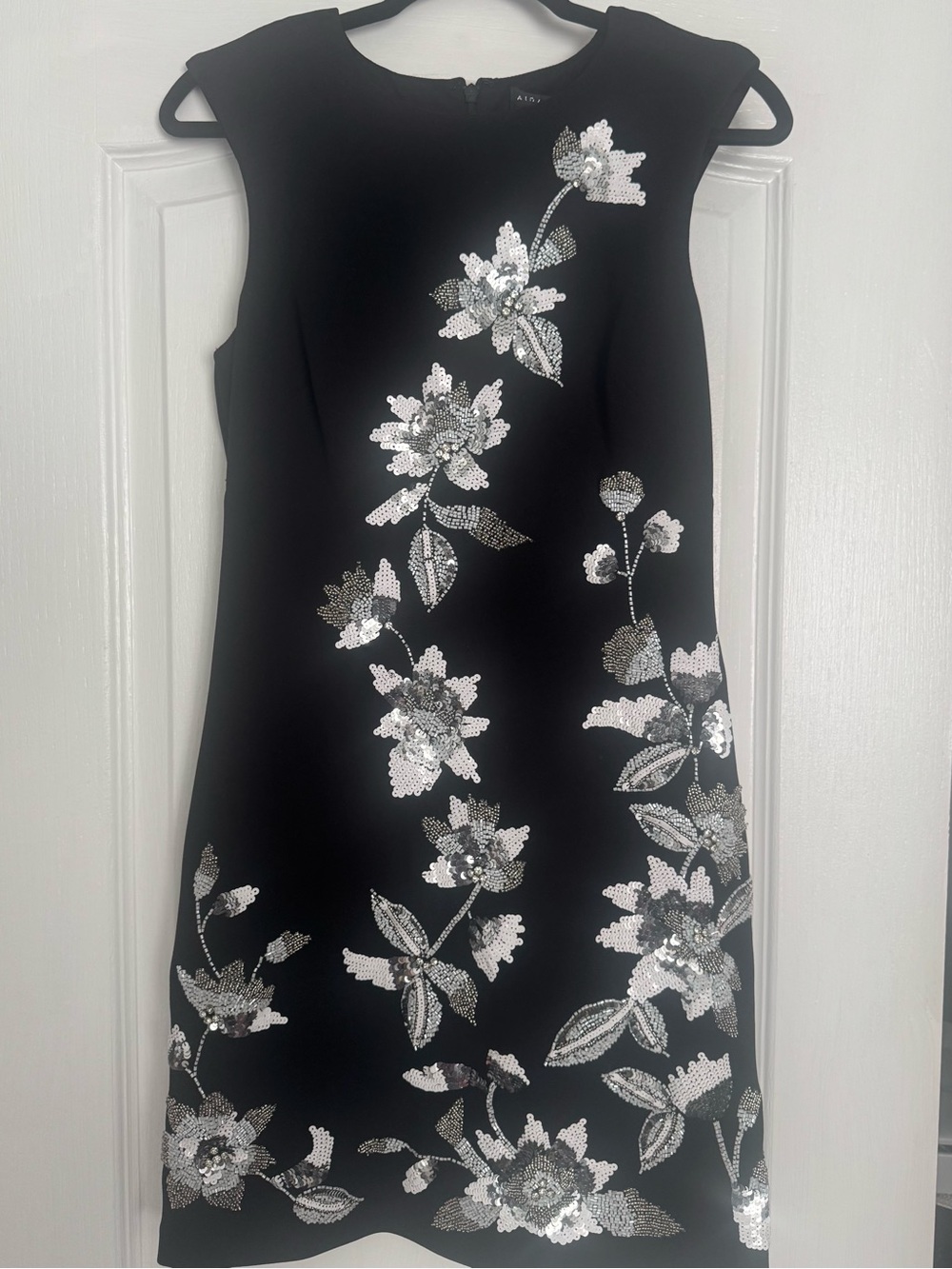 Adrianna Papell Sequin Black Dress